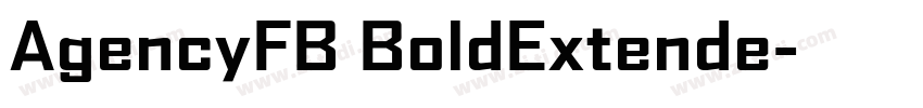 AgencyFB BoldExtende字体转换